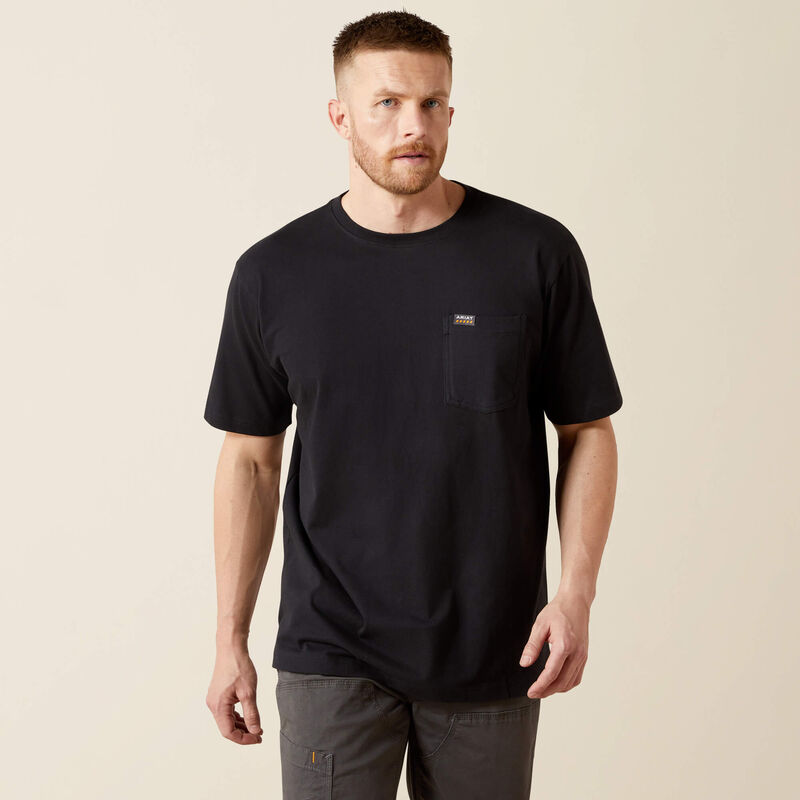 Cotton Strong Standard Pocket T-Shirt SS -Black