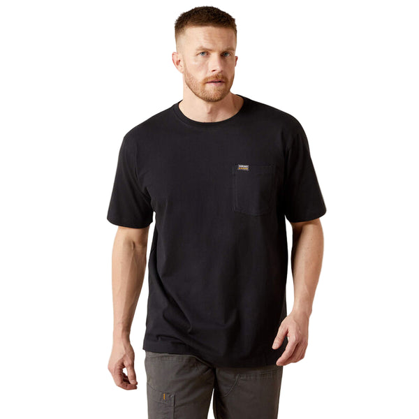 Cotton Strong Standard Pocket T-Shirt SS -Black