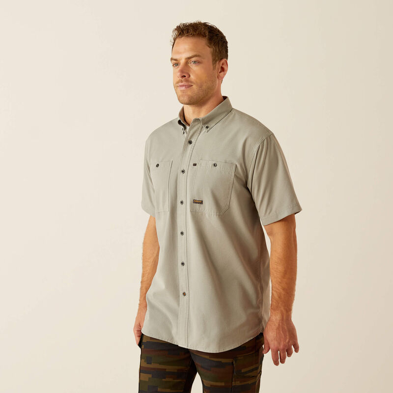 Rebar Made Tough 360 AirFlow Work Shirt, S/S Wild Dove