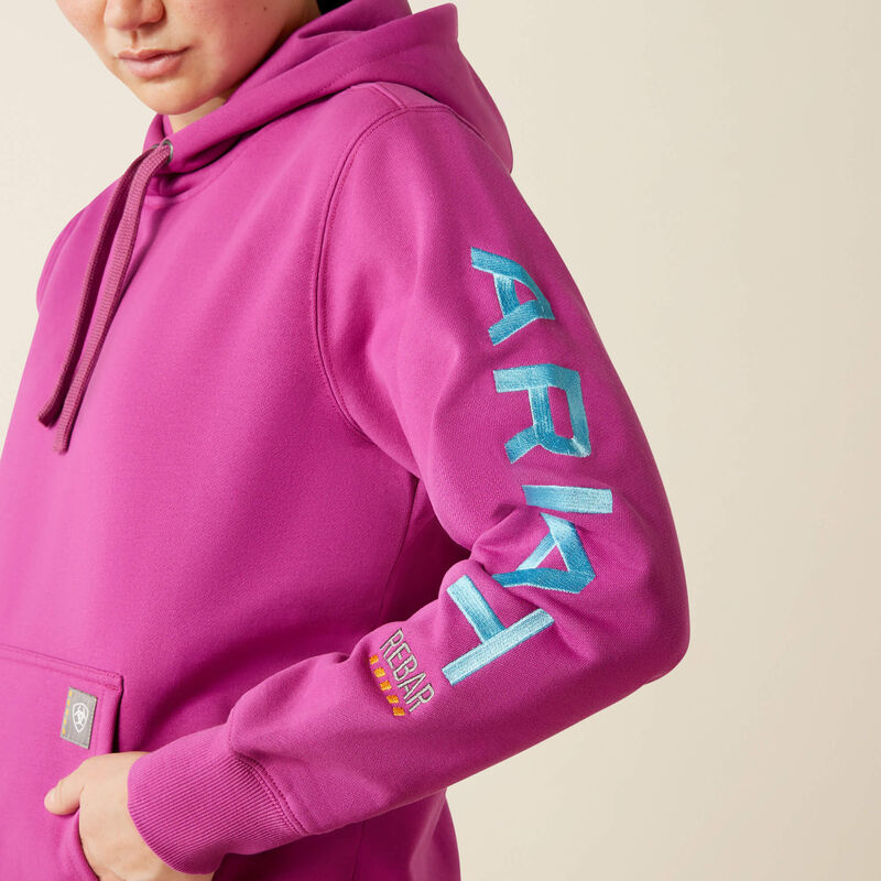 Women's Graphic Hoodie, Willowherb/Maui Blue