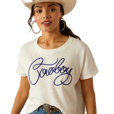Women's Cowboy Crop Tee - Cloud Dancer