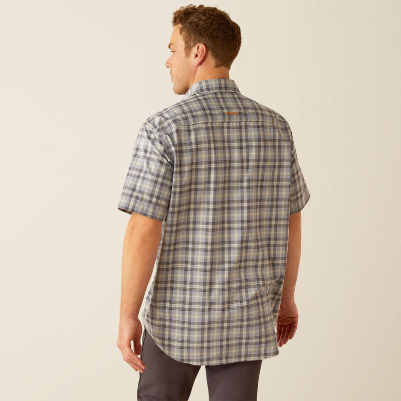 Made Tough Durastretch Work Shirt, Short Sleeve, Wild Dove