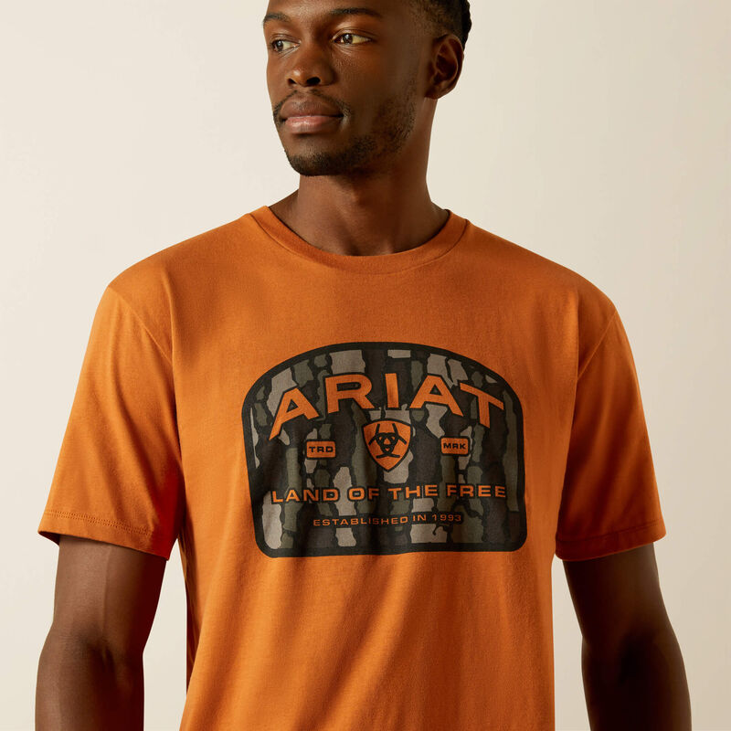 Ariat Underlands Camo Badge Tee- Adobe