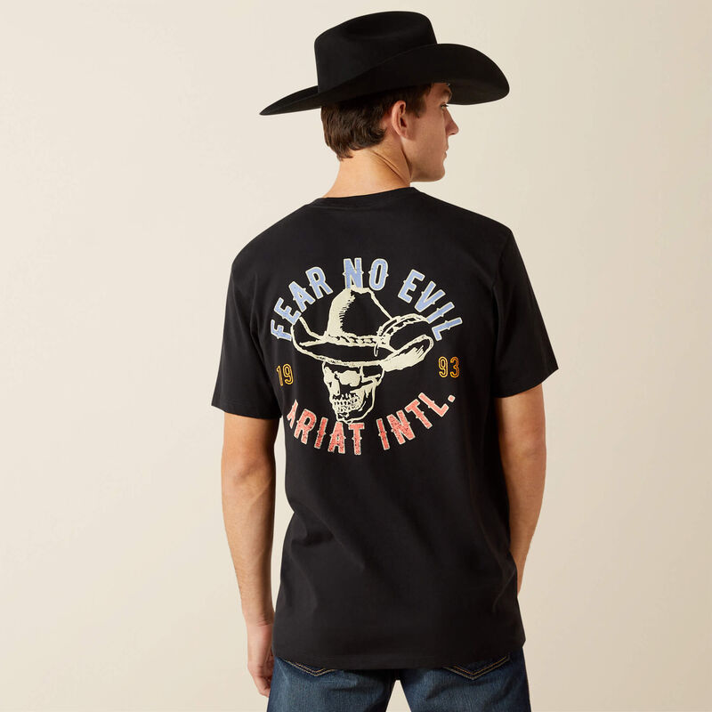 Ariat Stitched Skull Tee- Black