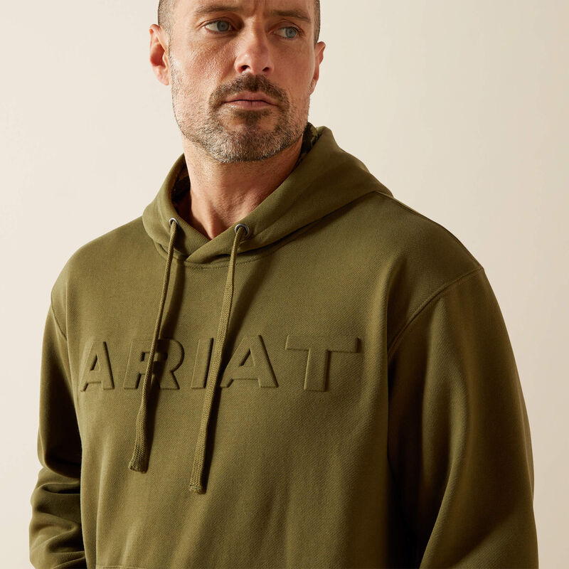 Ariat Embossed Logo Hoodie- Winter Moss