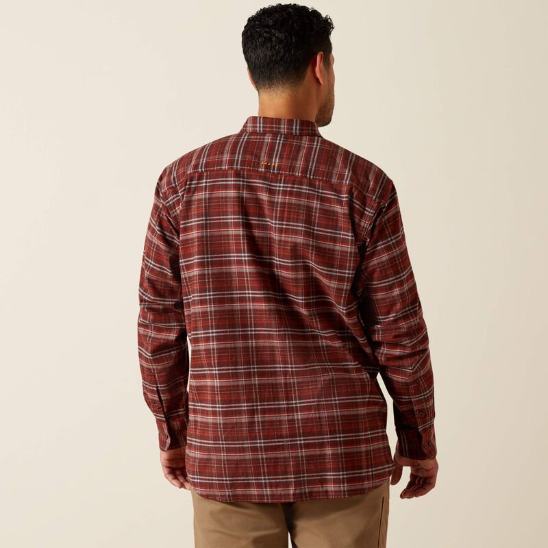 Flannel Durastretch Work Shirt LS- Bitter Chocolate