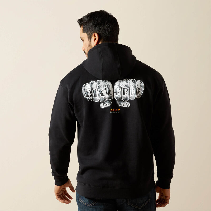 Rebar Workman Bare Knuckle Hoodie- Black