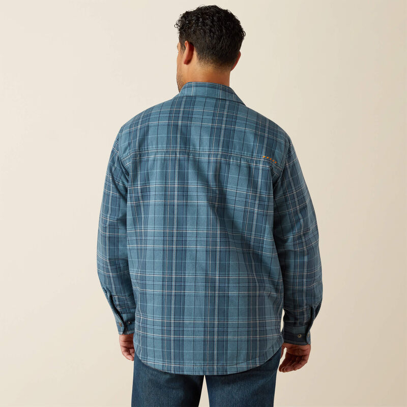 Flannel Insulated Shirt Jacket- Bluestone
