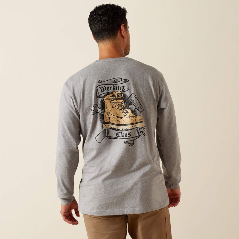 Cotton Strong Working Class T-Shirt LS- Heather Grey