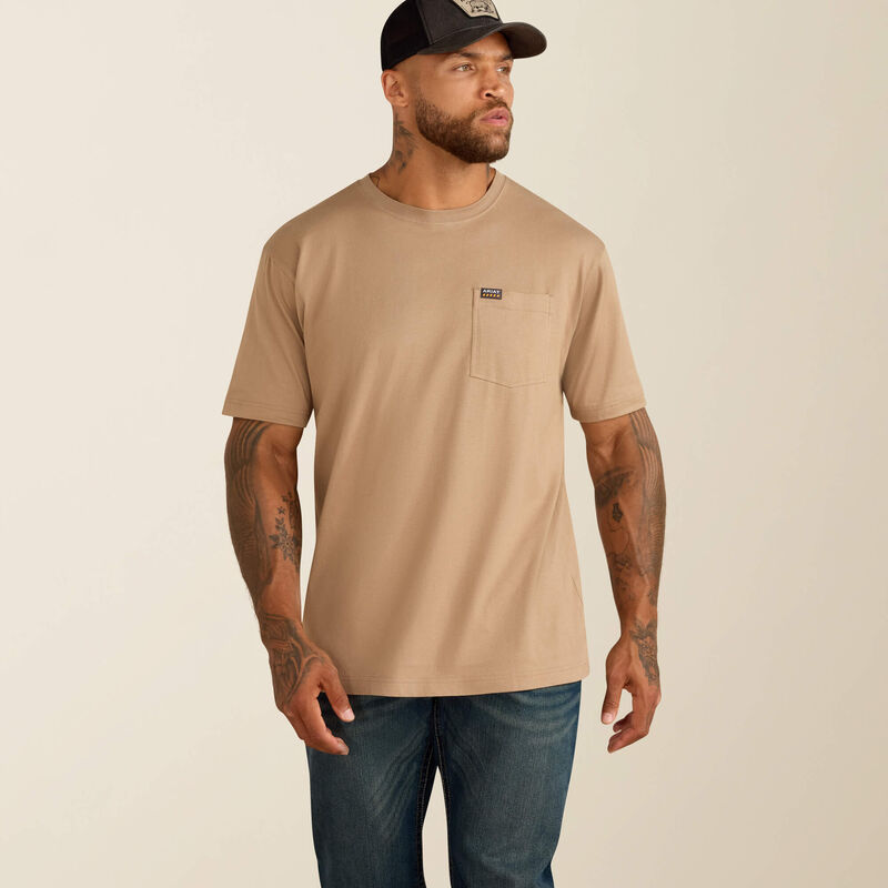 Cotton Strong Pocket T-Shirt SS- Greige