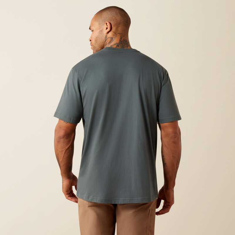 Rebar Cotton Strong Standard Pocket T-Shirt- Steel Green