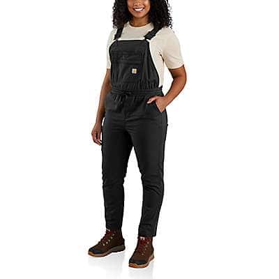 Women's Force Relaxed Fit Ripstop Bib Overall - Black