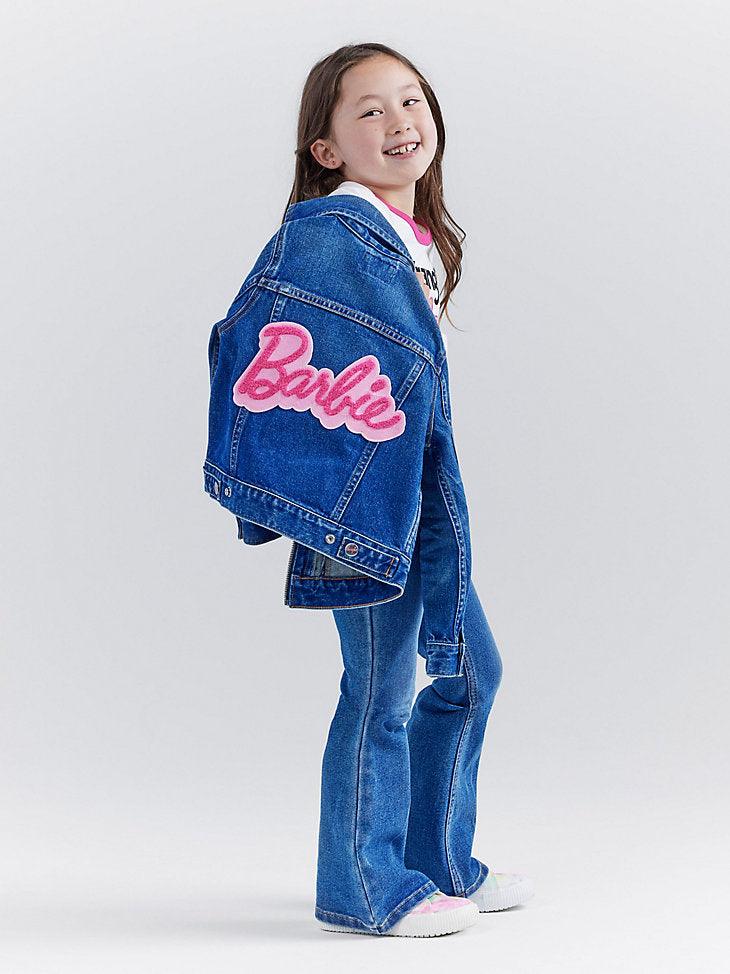 WRANGLER X BARBIE™ GIRL'S ZIP FRONT DENIM JACKET IN WRANGLER BLUE - Purpose-Built / Home of the Trades