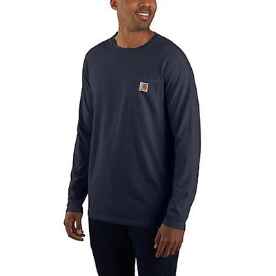 Carhartt force® relaxed fit midweight long-sleeve pocket t-shirt - Navy