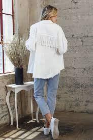 JACKET STUD FRINGE WHITE - Purpose-Built / Home of the Trades