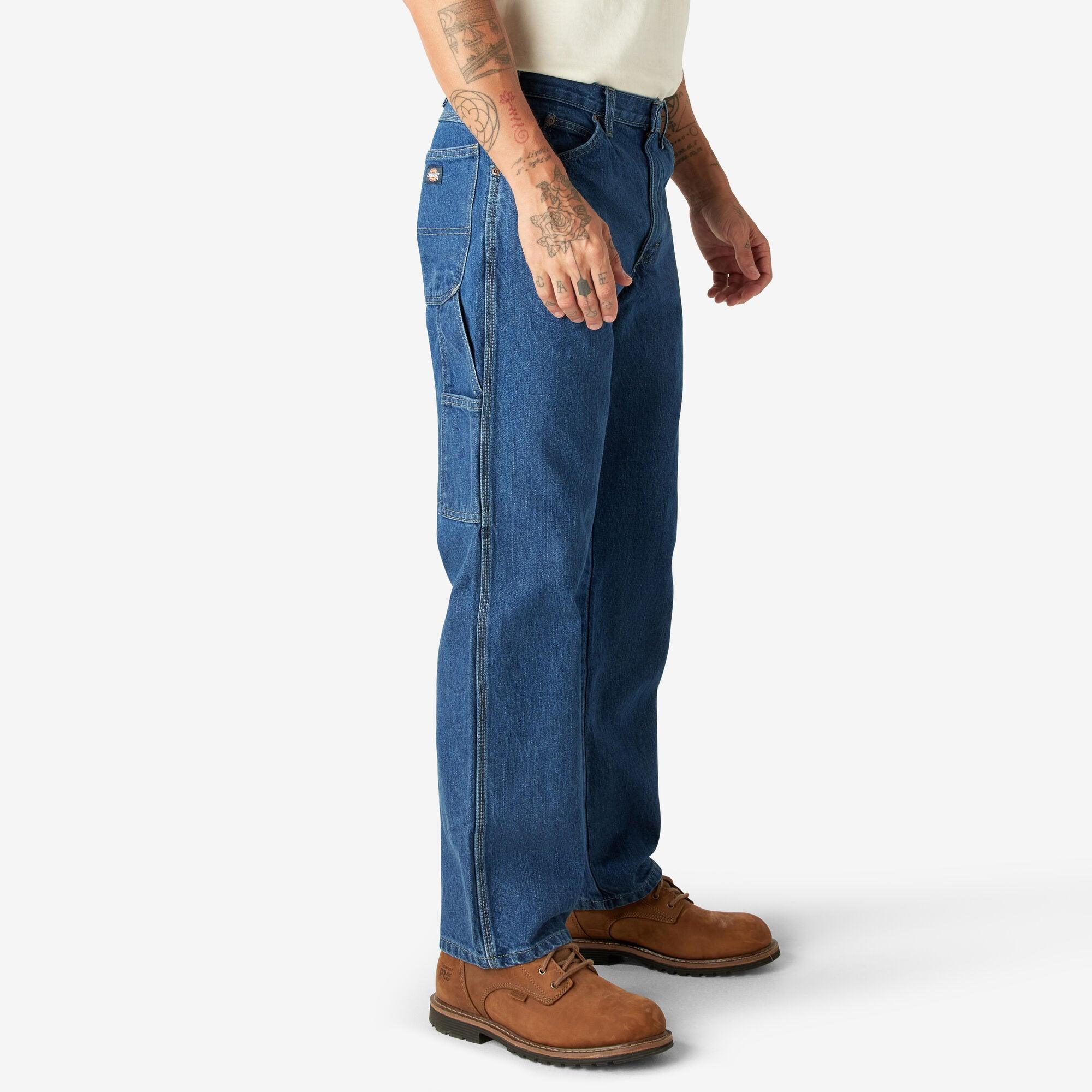 Relaxed Fit Heavyweight Carpenter Jeans, Stonewashed Indigo Blue - Purpose-Built / Home of the Trades