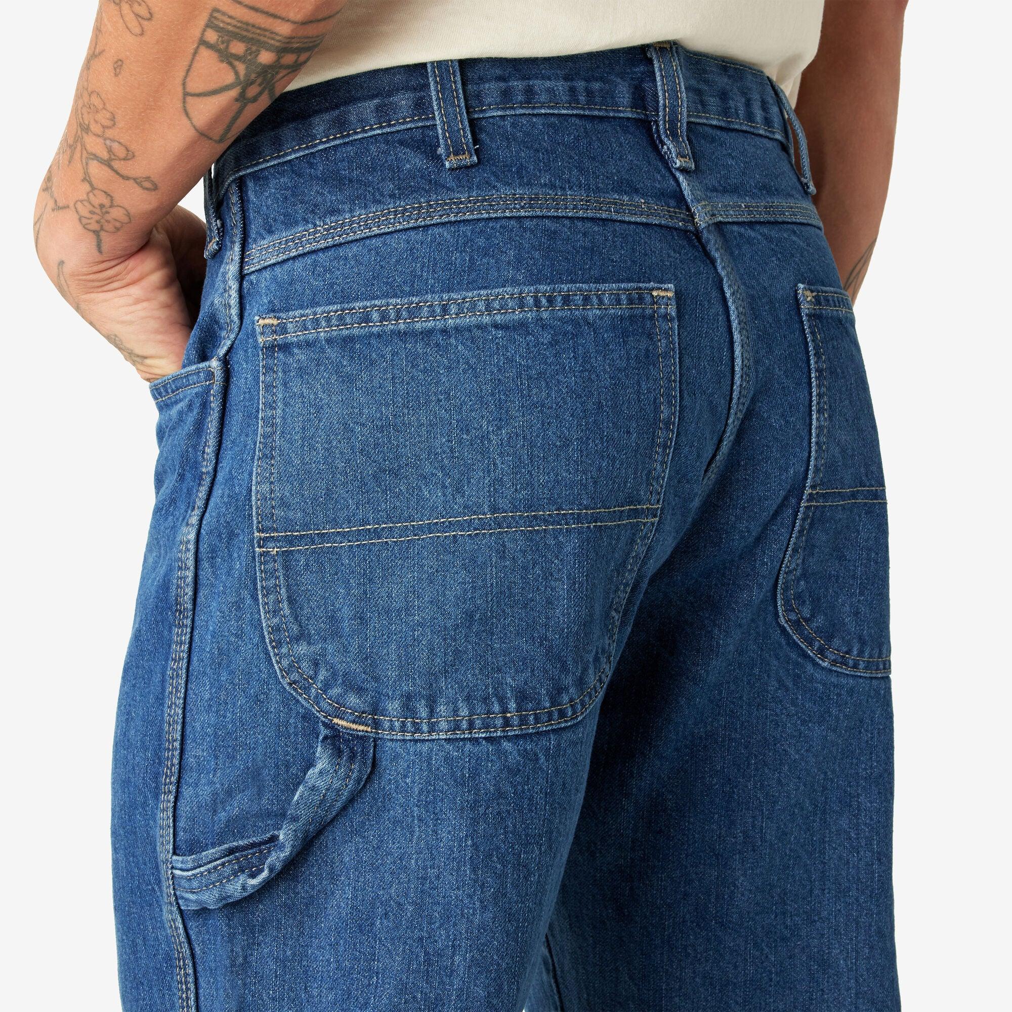 Relaxed Fit Heavyweight Carpenter Jeans, Stonewashed Indigo Blue - Purpose-Built / Home of the Trades