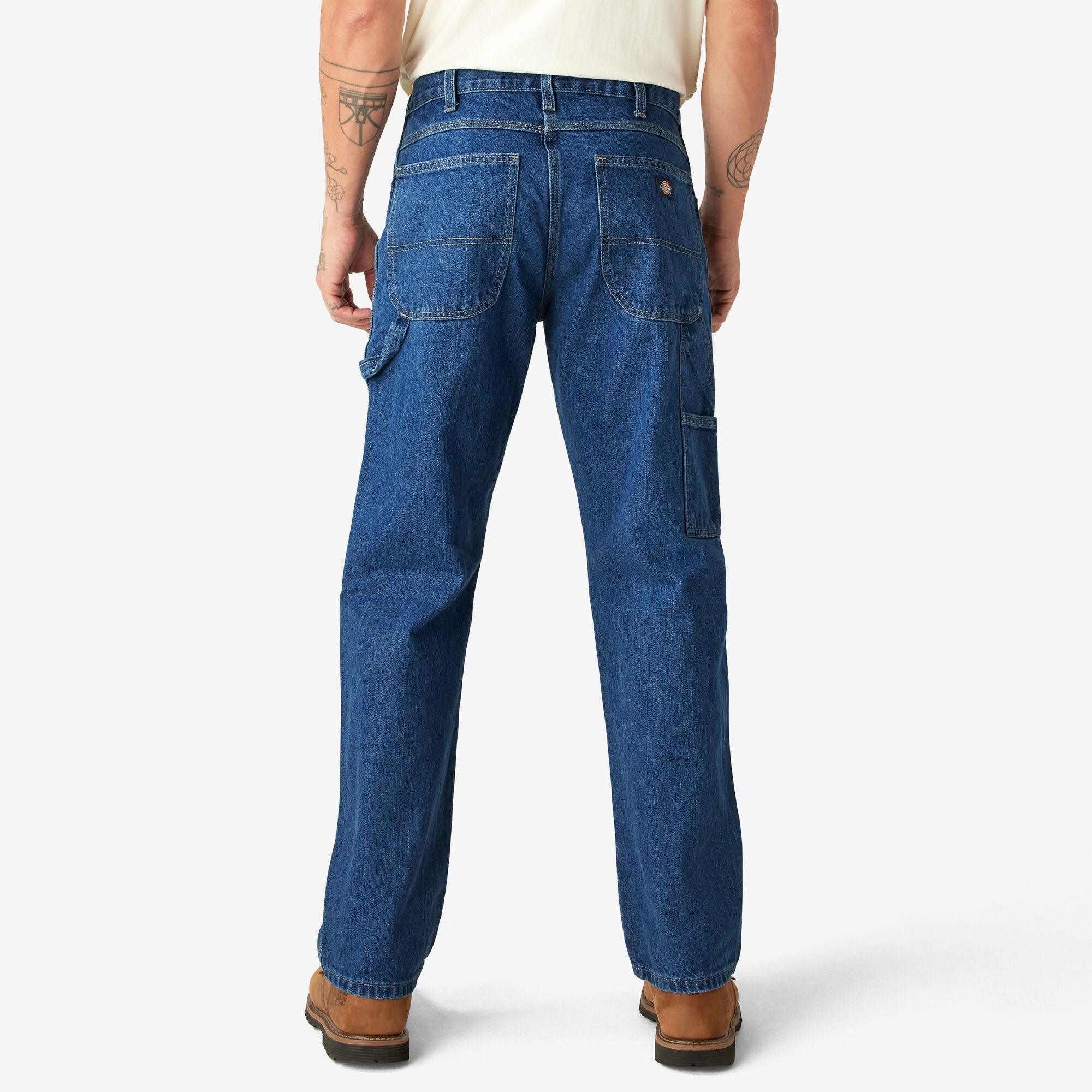 Relaxed Fit Heavyweight Carpenter Jeans, Stonewashed Indigo Blue - Purpose-Built / Home of the Trades