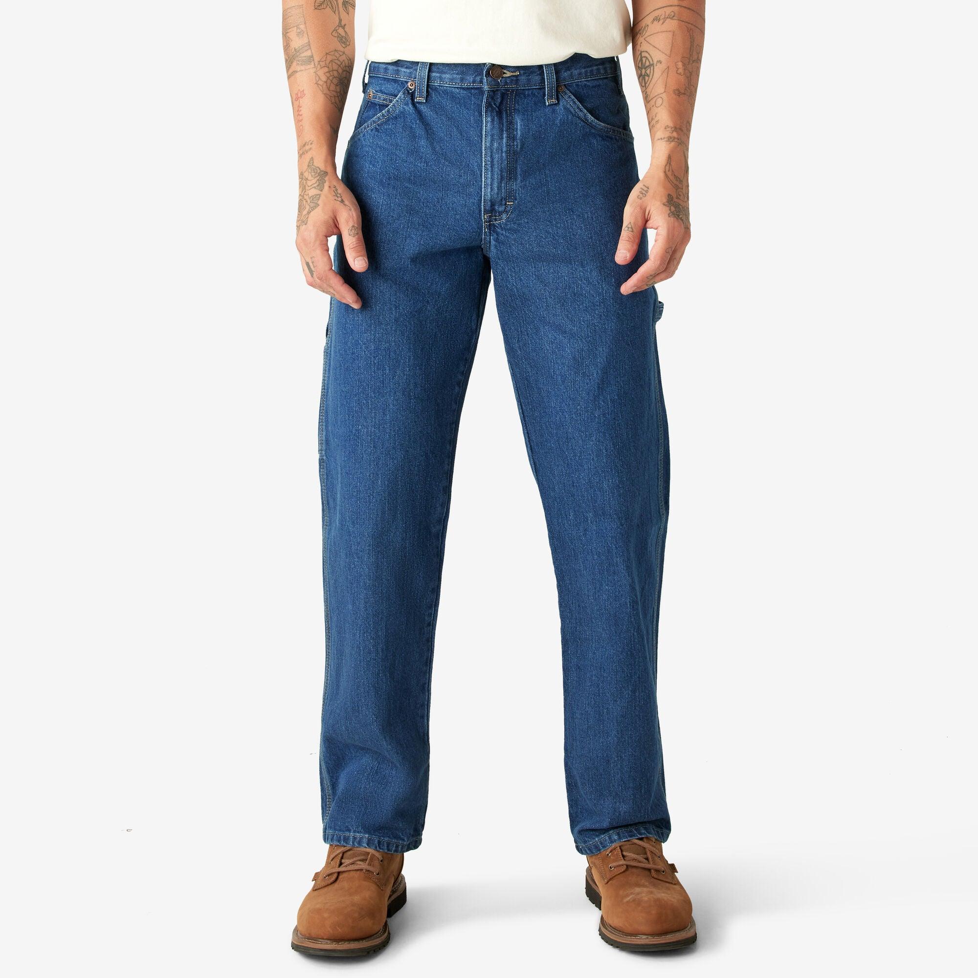 Relaxed Fit Heavyweight Carpenter Jeans, Stonewashed Indigo Blue - Purpose-Built / Home of the Trades