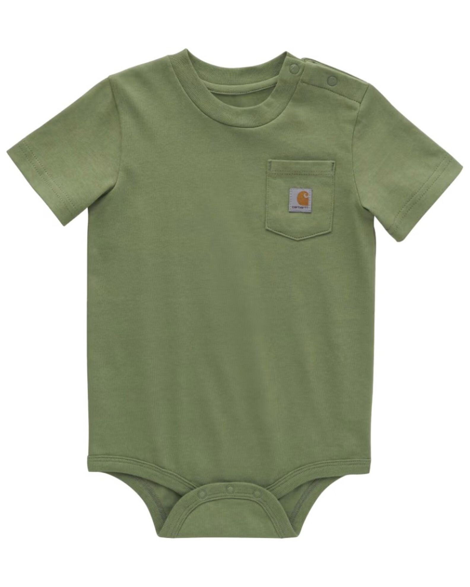 Infant Short-Sleeve Pocket Bodysuit - Loden Frost