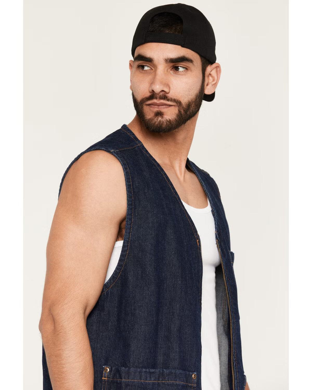 Dickies x Harley Davidson Denim Vest- Rinsed Indigo/ Blue
