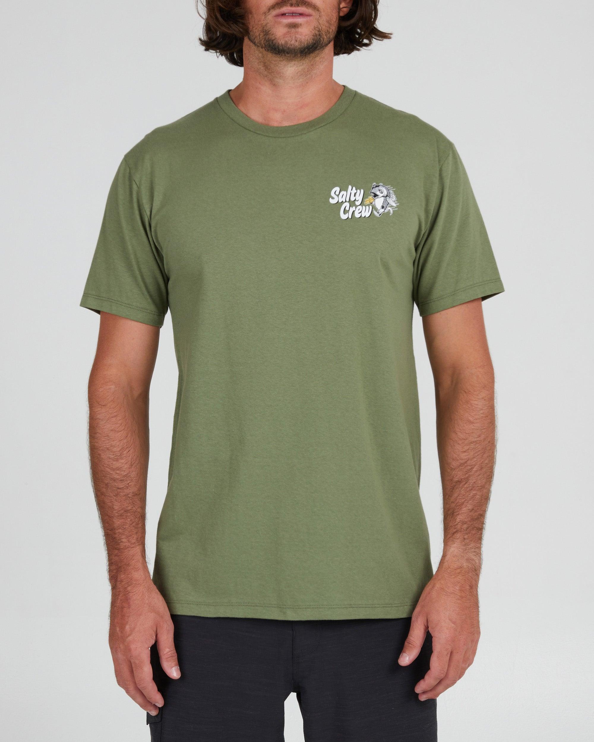 Fish & Chips S/S Premium Tee - Sage Green - Purpose-Built / Home of the Trades