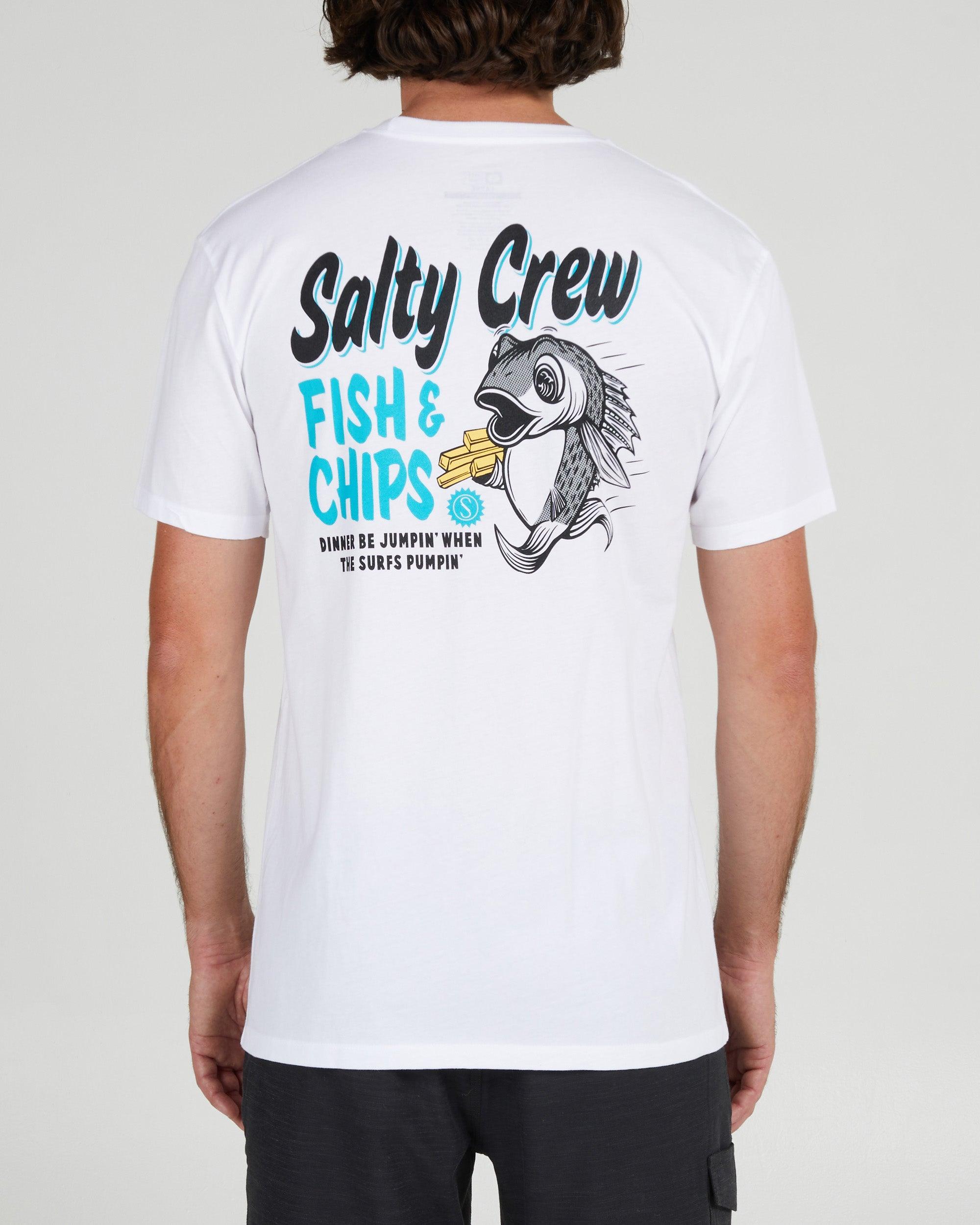 Fish & Chips S/S Premium Tee - White - Purpose-Built / Home of the Trades