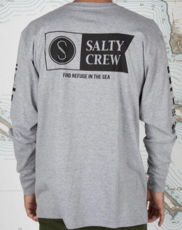 Salty Crew Mens In Fishing We Trust Premium S/S Tee - Navy Heather
