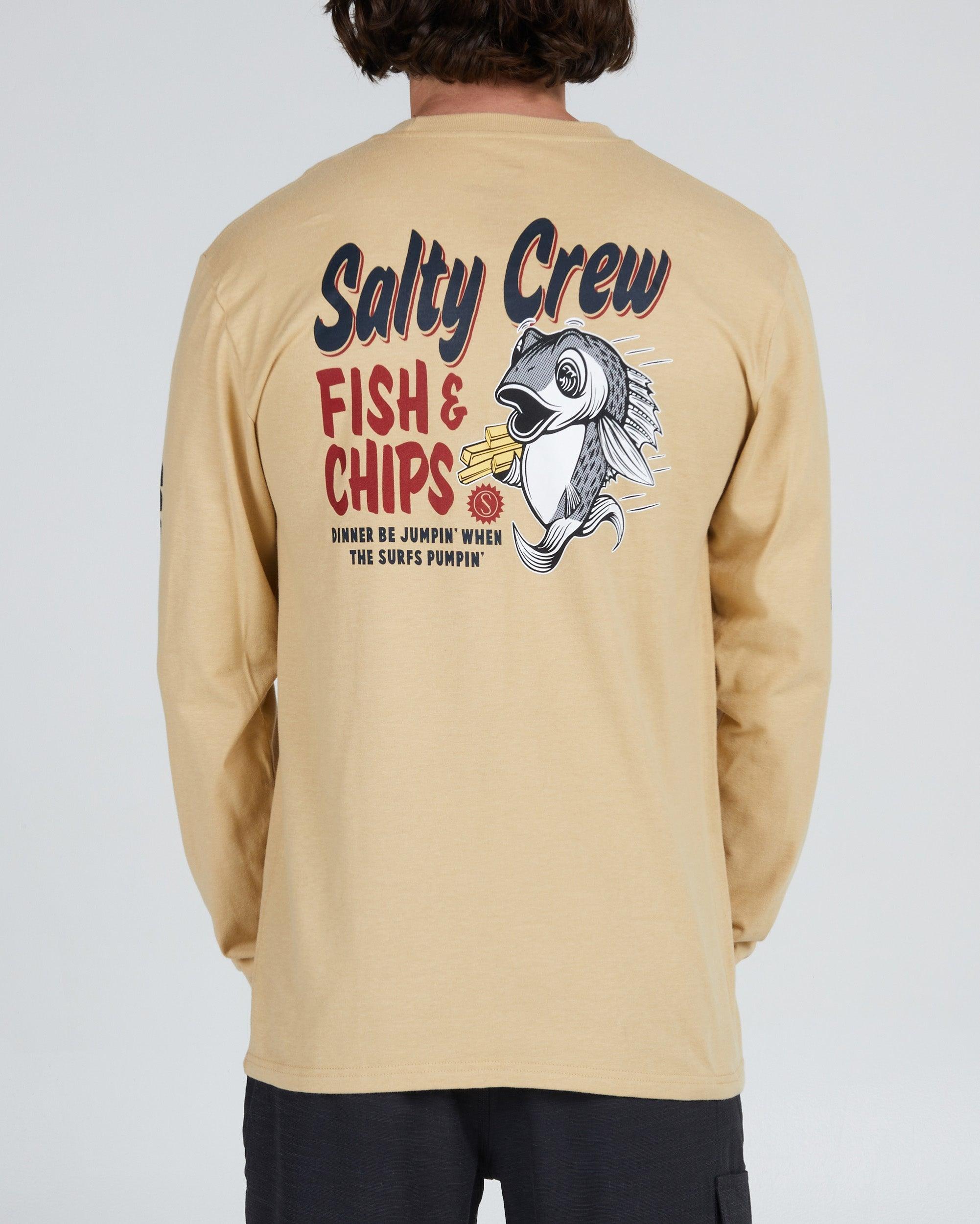 Fish N Chips L/S Tee - Camel - Purpose-Built / Home of the Trades