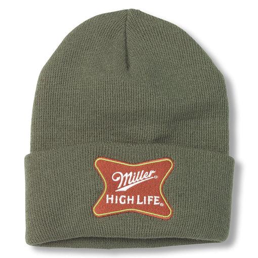 Cuffed Knit Beanie: Miller High Life - Purpose-Built / Home of the Trades