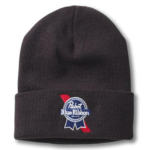 Cuffed Knit Beanie: Pabst Blue Ribbon - Purpose-Built / Home of the Trades
