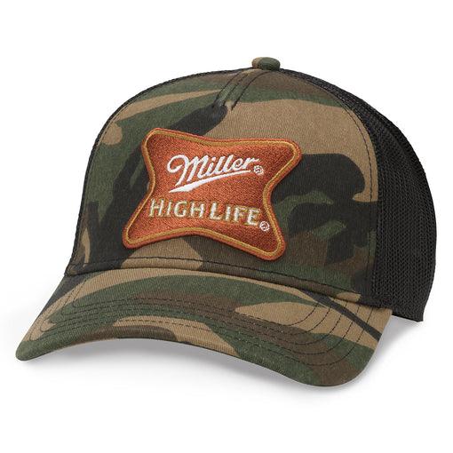 Valin Hat: Miller High Life - Camo - Purpose-Built / Home of the Trades