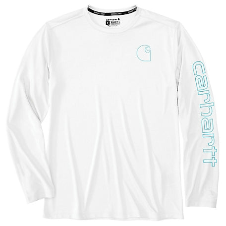 Force Sun Defender Lightweight Long-Sleeve Logo Graphic T-Shirt - White