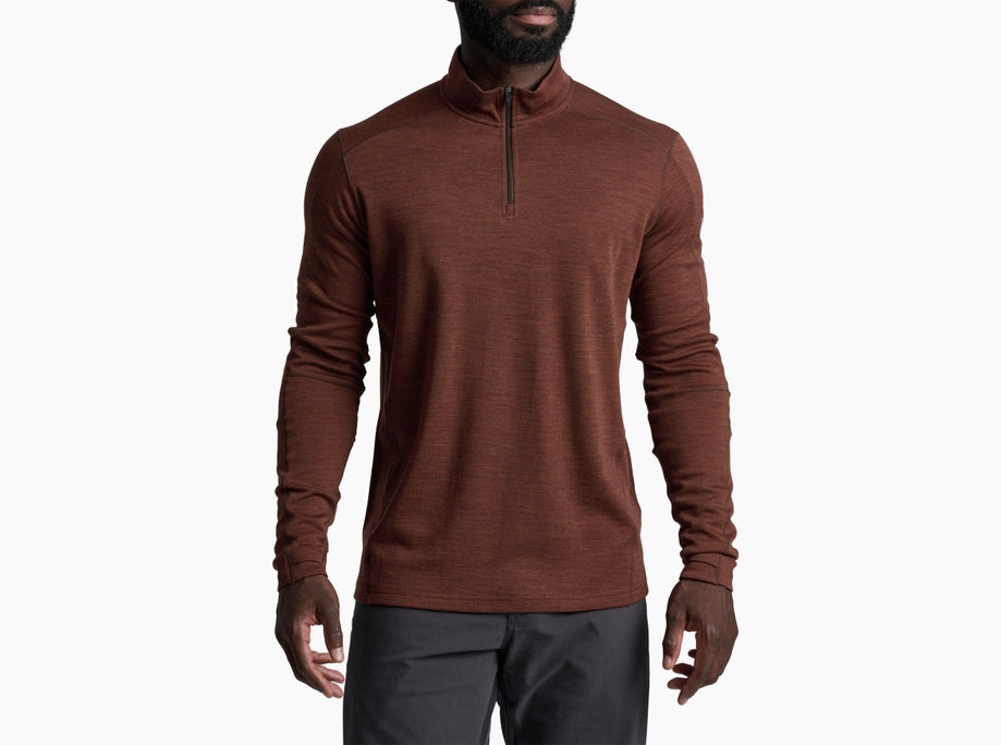 INVIGORATR 1/4 ZIP- RUSTIC BRICK
