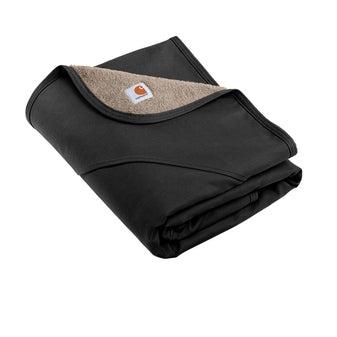 Firm Duck Sherpa-Lined Blanket, Black