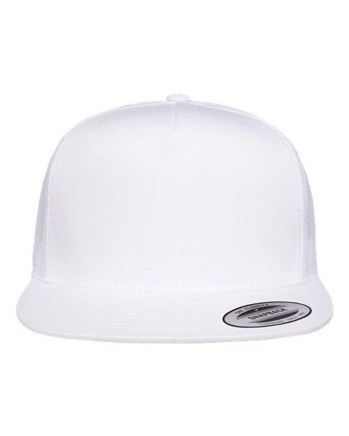 6006 - 5 Panel Trucker, White