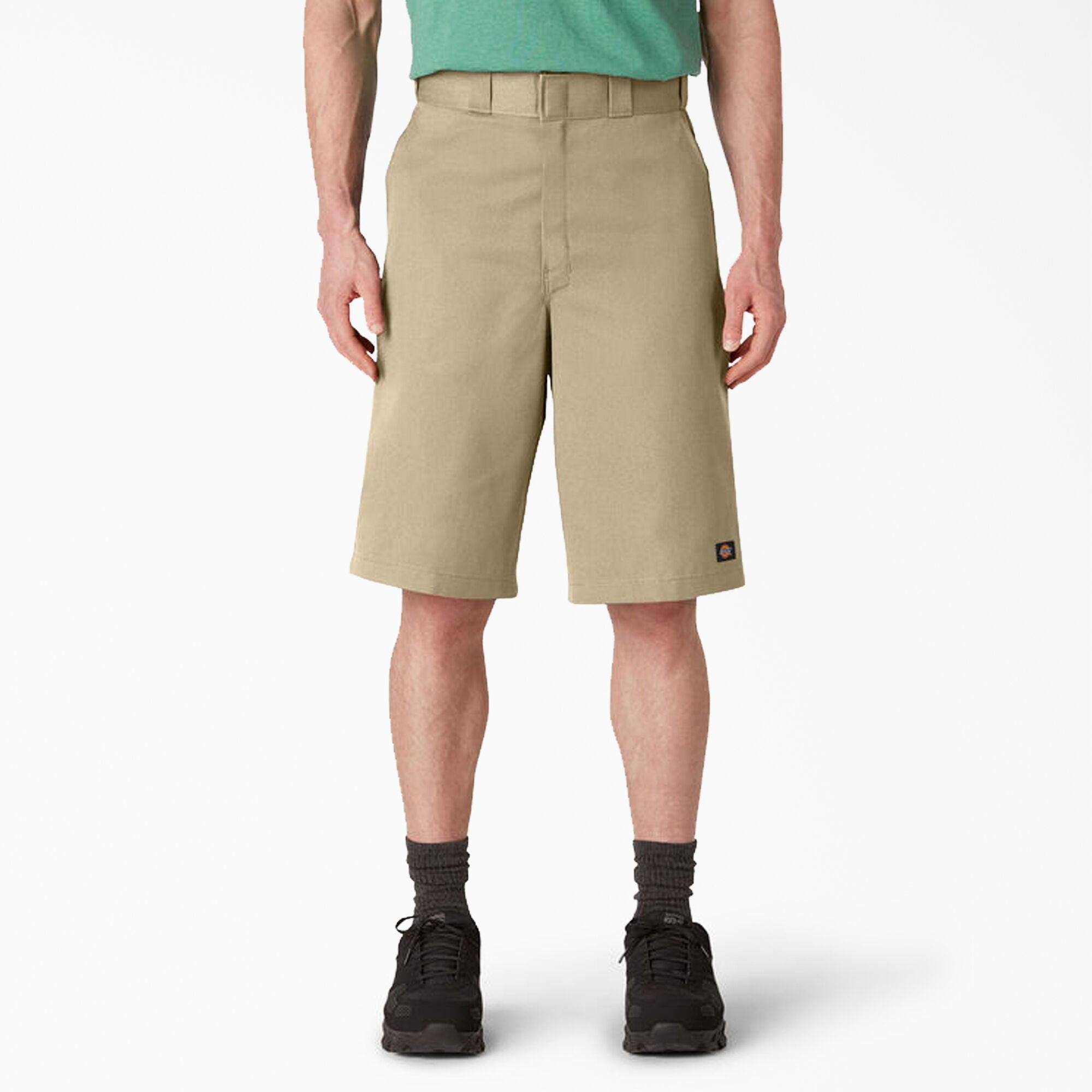 13" Loose Fit Multi-Use Pocket Work Shorts - Khaki