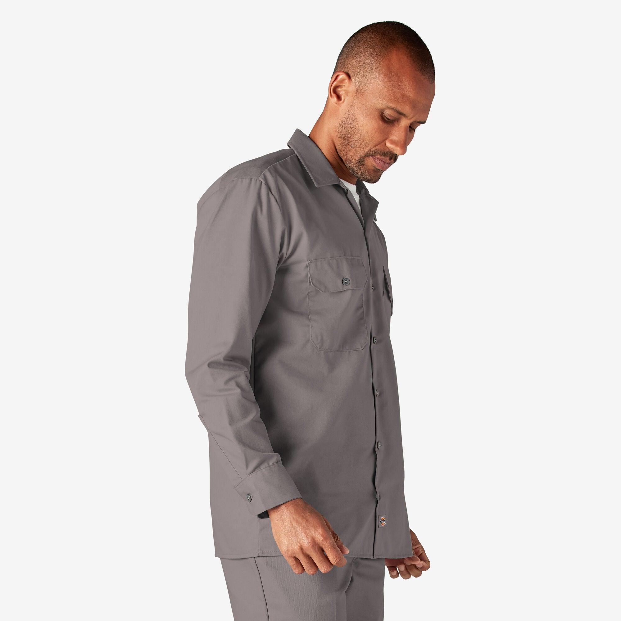 Long Sleeve Work Shirt, Silver