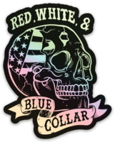Red White & Blue Collar - Holographic - Purpose-Built / Home of the Trades