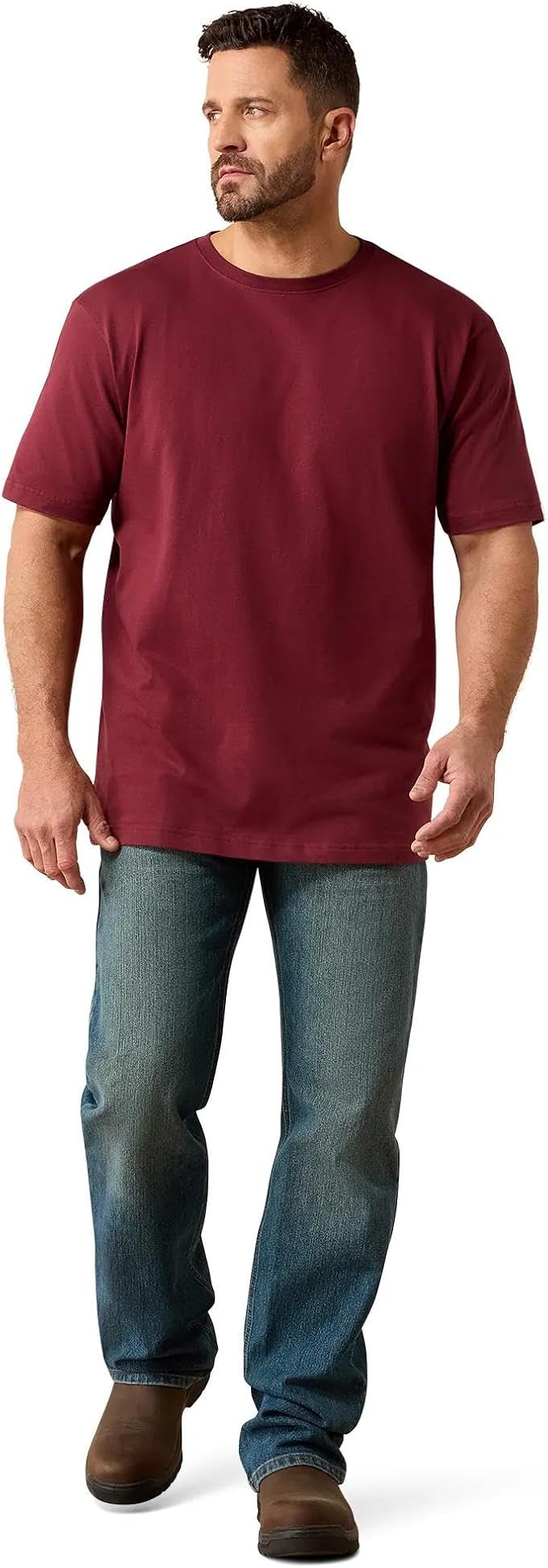Rebar Cotton Strong Standard T-Shirt- Burgandy