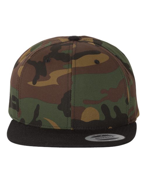 6089M - Flatbill Snapback, Camo & Black