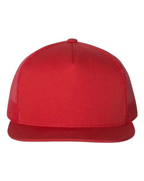 6006 - 5 Panel Trucker, Red