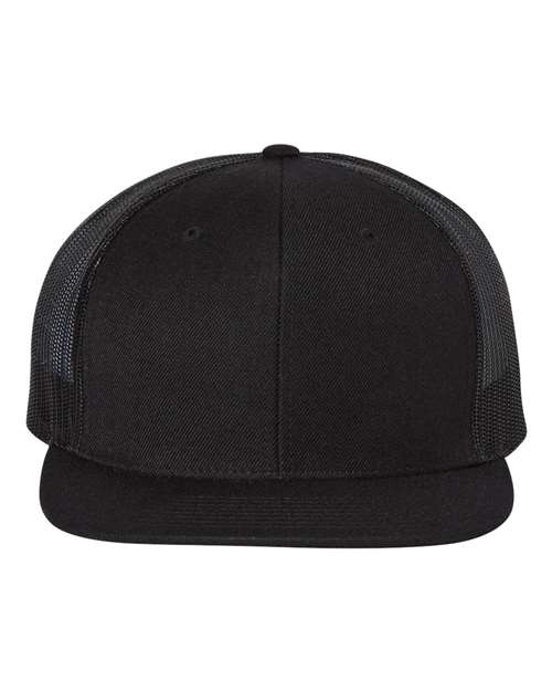 511 - Flat Bill Trucker Cap, Black