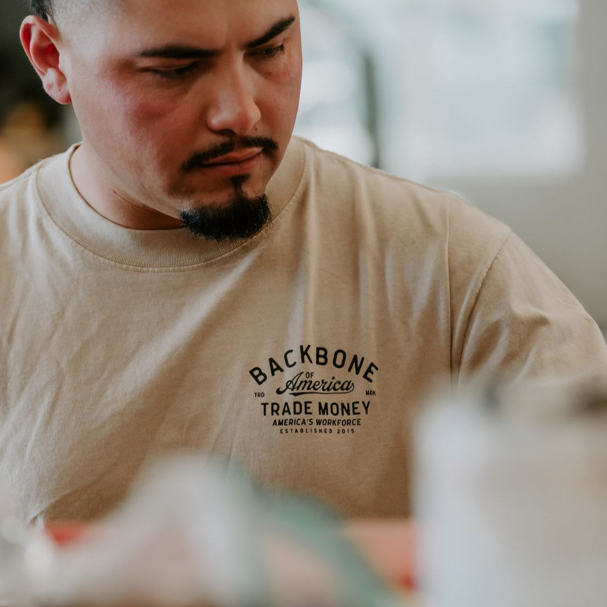 America's Workforce Heavy Tee, Faded Khaki