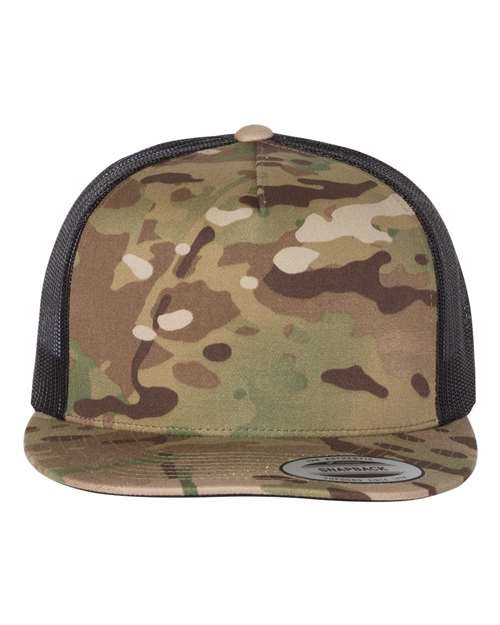 6006 - 5 Panel Trucker, Multicam & Black