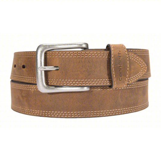 Leather Triple Stitch Detroit Belt - Brown