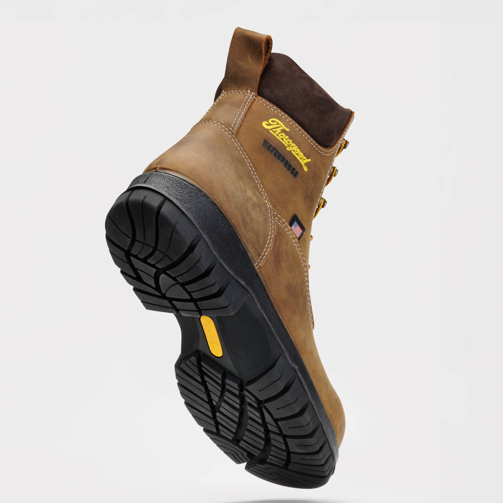 Genesis Series 8'' Waterproof Brown Rye Nano Safety Toe, Chestnut