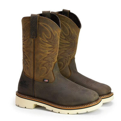 American Heritage Square Toe - Wellington - 11" Crazyhorse Upper/Pebble Bottom (Soft Toe)