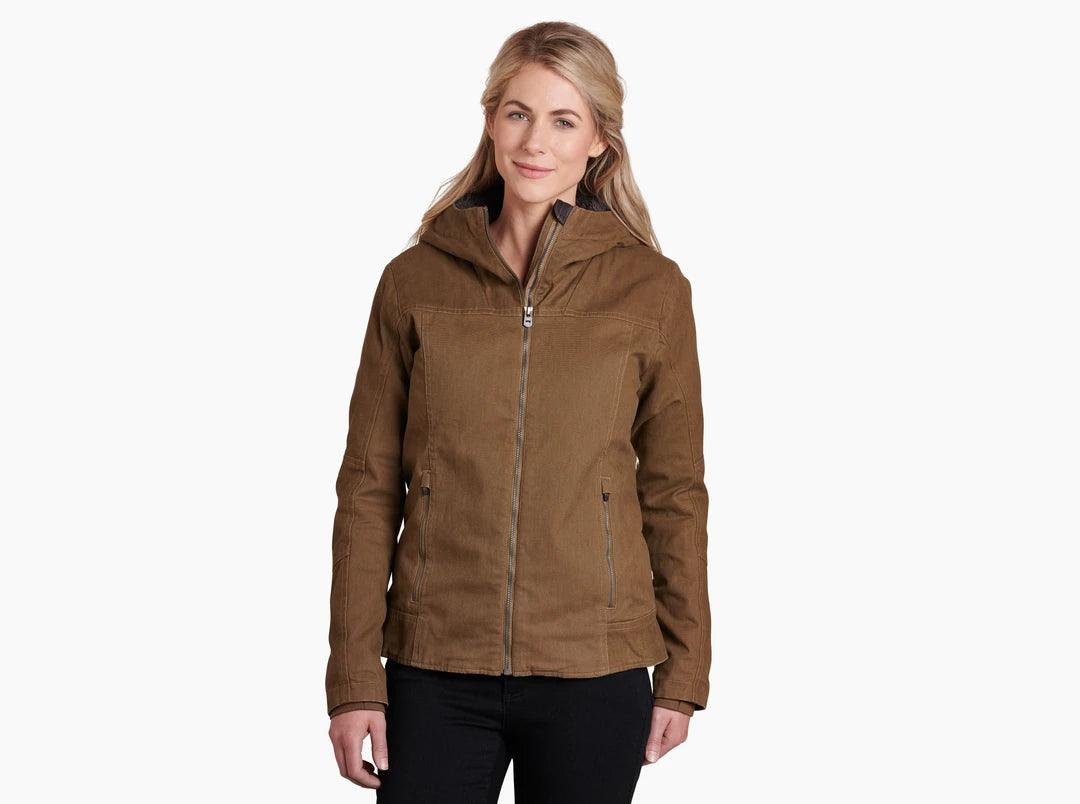 Women's The Law Fleece Lined Hoody - Dark Khaki - Purpose-Built / Home of the Trades