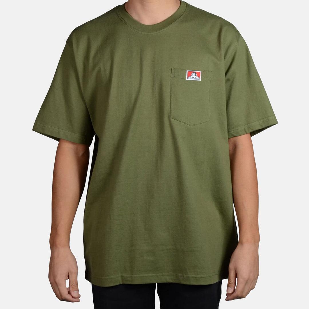 Heavy Duty Short Sleeve Pocket T-Shirt: Olive